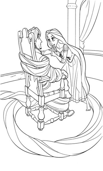 kolorowanka Zaplątani do wydruku malowanka coloring page Tangled Roszpunka Disney z bajki dla dzieci nr 28